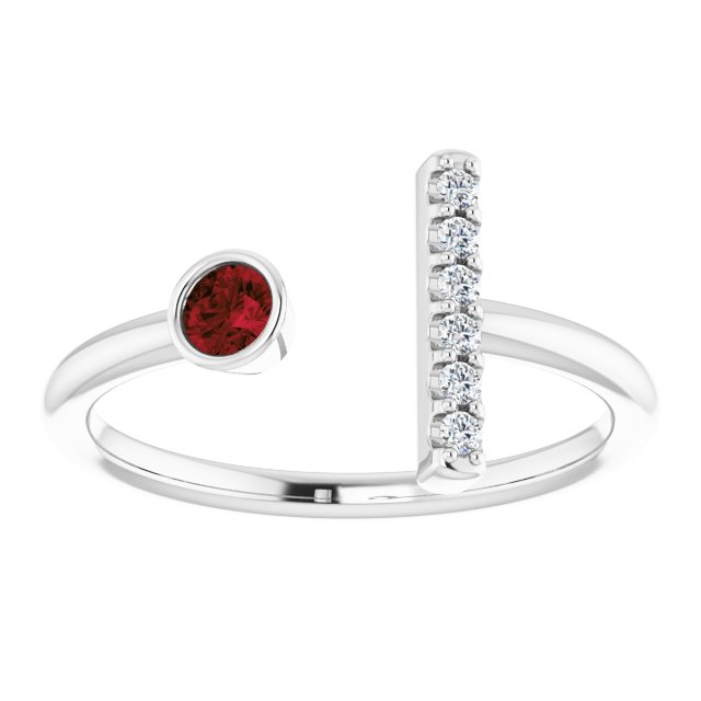 14k-white-gold-natural-mozambique-garnet-&-.05-ctw-natural-diamond-bar-ring