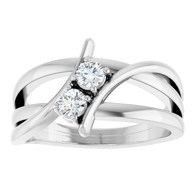 14k-white-gold-1/4-ctw-natural-diamond-two-stone-ring