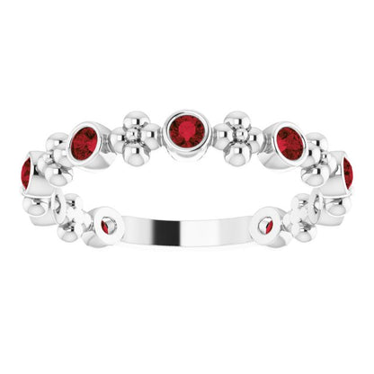 14k-white-gold-natural-mozambique-garnet-beaded-ring