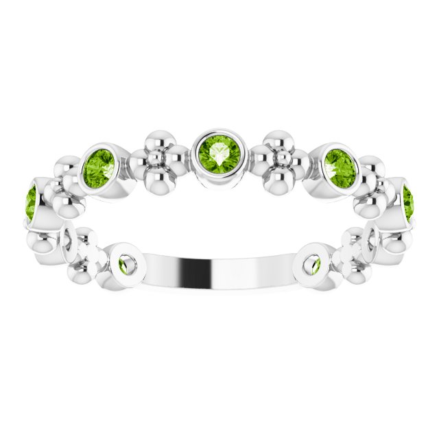 14k-white-gold-natural-peridot-beaded-ring