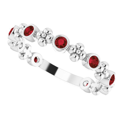 14k-white-gold-natural-mozambique-garnet-beaded-ring