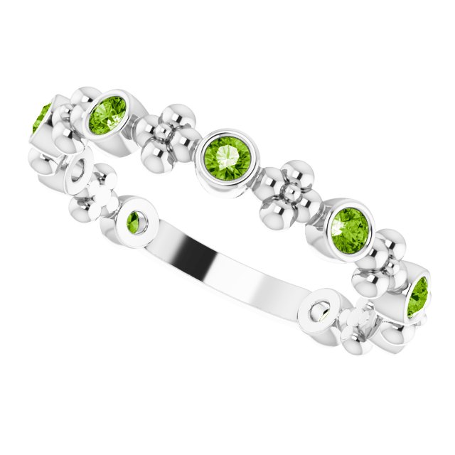 14k-white-gold-natural-peridot-beaded-ring