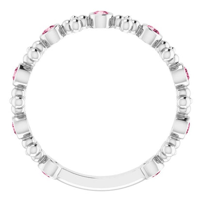 14k-white-gold-natural-pink-tourmaline-beaded-ring