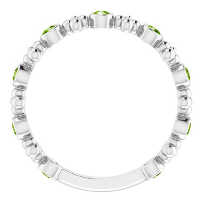 14k-white-gold-natural-peridot-beaded-ring