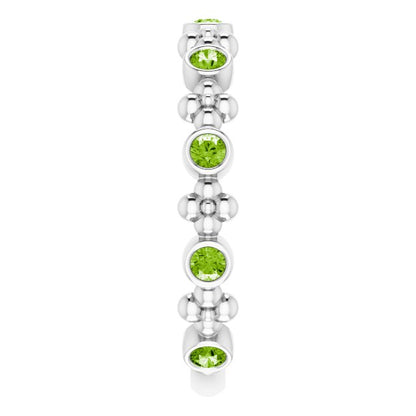14k-white-gold-natural-peridot-beaded-ring