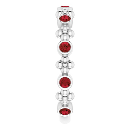 14k-white-gold-natural-mozambique-garnet-beaded-ring