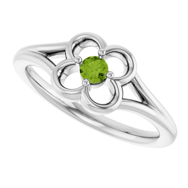 14k-white-gold-natural-peridot-youth-flower-ring