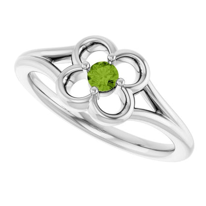 14k-white-gold-natural-peridot-youth-flower-ring