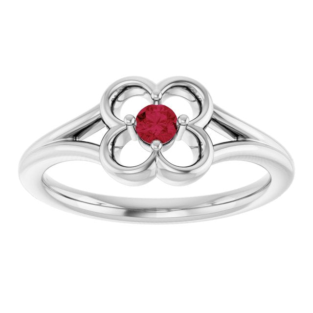 14k-white-gold-natural-ruby-youth-flower-ring