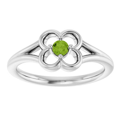 14k-white-gold-natural-peridot-youth-flower-ring