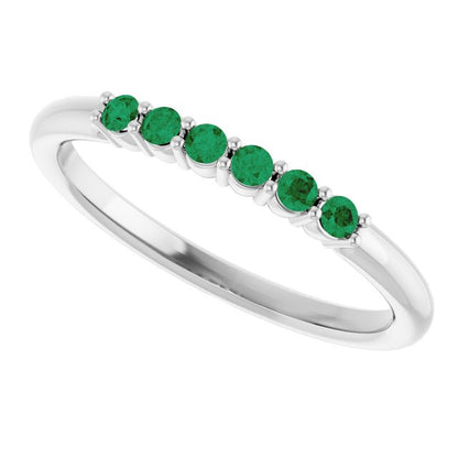 14k-white-gold-natural-emerald-stackable-ring