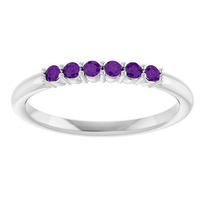 platinum-natural-amethyst-stackable-ring