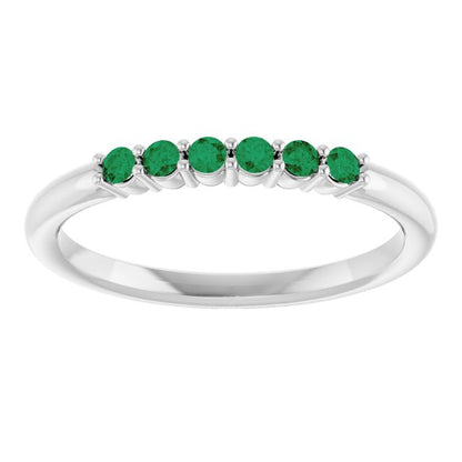 14k-white-gold-natural-emerald-stackable-ring