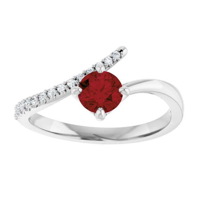 14k-white-gold-natural-mozambique-garnet-&-1/10-ctw-diamond-bypass-ring