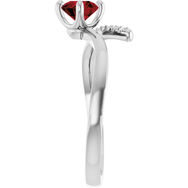 14k-white-gold-natural-mozambique-garnet-&-1/10-ctw-diamond-bypass-ring