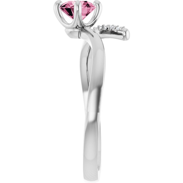 14k-white-gold-natural-pink-tourmaline-&-1/10-ctw-natural-diamond-bypass-ring