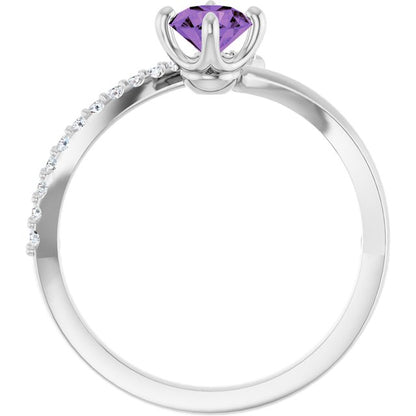 14k-white-gold-natural-amethyst-&-1/10-ctw-natural-diamond-bypass-ring