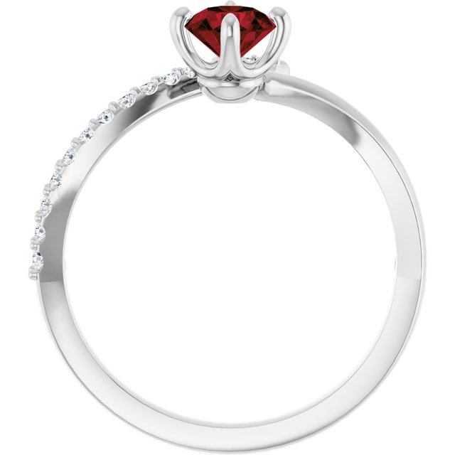 14k-white-gold-natural-mozambique-garnet-&-1/10-ctw-diamond-bypass-ring