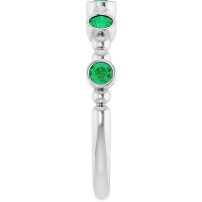 14k-white-gold-natural-emerald-stackable-ring