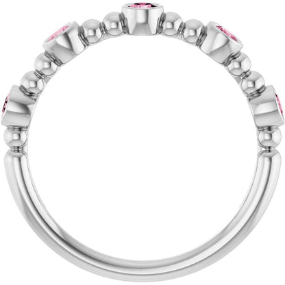 14k-white-gold-natural-pink-tourmaline-stackable-ring