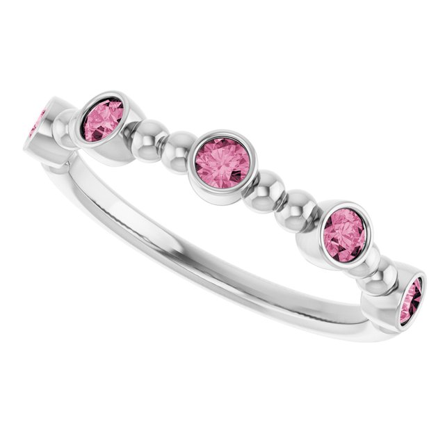 14k-white-gold-natural-pink-tourmaline-stackable-ring
