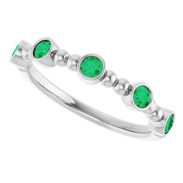 14k-white-gold-natural-emerald-stackable-ring