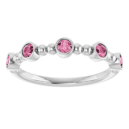 14k-white-gold-natural-pink-tourmaline-stackable-ring
