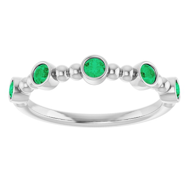 14k-white-gold-natural-emerald-stackable-ring