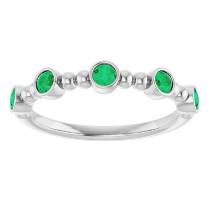 14k-white-gold-natural-emerald-stackable-ring