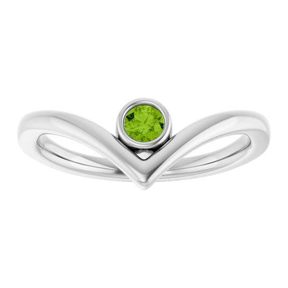 14k-white-gold-natural-peridot-bezel-set-v-ring