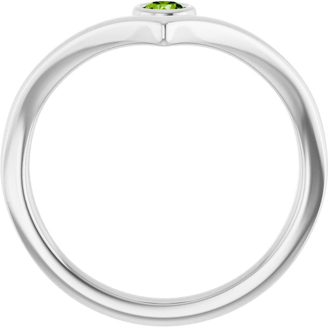 14k-white-gold-natural-peridot-bezel-set-v-ring