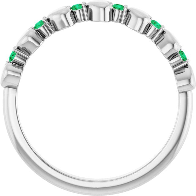 14k-white-gold-natural-emerald-heart-stackable-ring