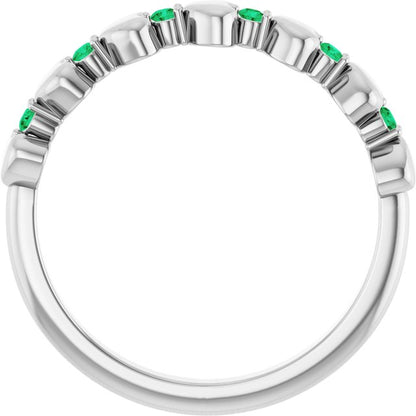 14k-white-gold-natural-emerald-heart-stackable-ring