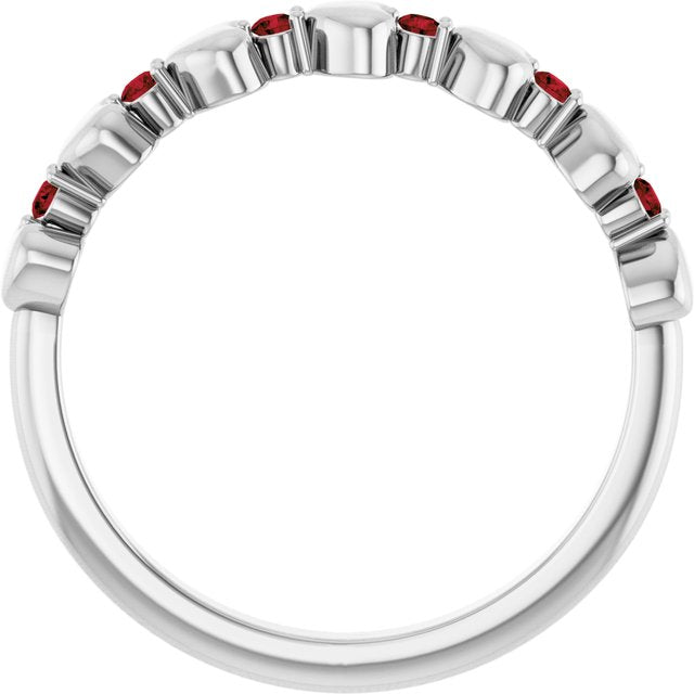 14k-white-gold-natural-mozambique-garnet-heart-stackable-ring