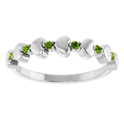 14k-white-gold-natural-peridot-heart-stackable-ring