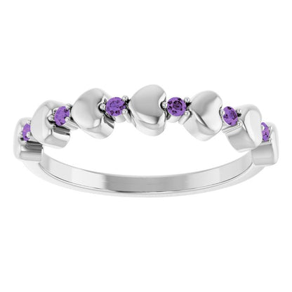 14k-white-gold-natural-amethyst-heart-stackable-ring