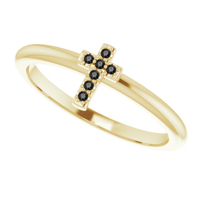 14k-yellow-gold-.04-ctw-natural-black-diamond-stackable-cross-ring