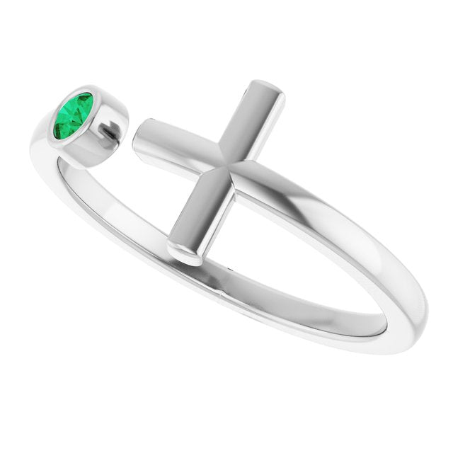 14k-white-gold-natural-emerald-negative-space-cross-ring