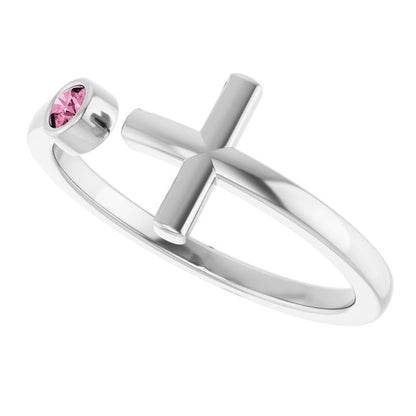 14k-white-gold-natural-pink-tourmaline-negative-space-cross-ring