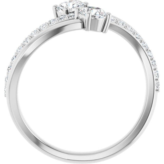 14k-white-gold-3/4-ctw-natural-diamond-two-stone-ring