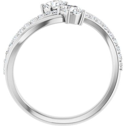 14k-white-gold-3/4-ctw-natural-diamond-two-stone-ring