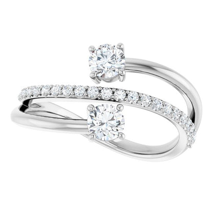 14k-white-gold-3/4-ctw-natural-diamond-two-stone-ring