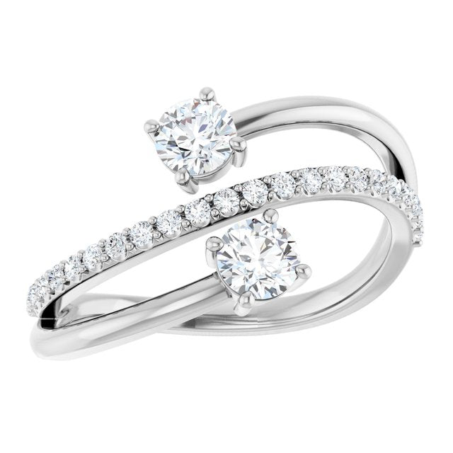 14k-white-gold-3/4-ctw-natural-diamond-two-stone-ring