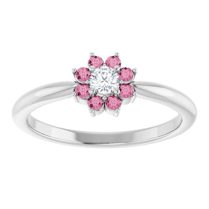 14k-white-gold-natural-pink-tourmaline-&-.06-ct-natural-diamond-flower-ring