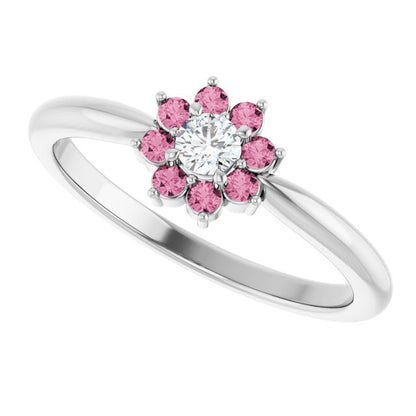 14k-white-gold-natural-pink-tourmaline-&-.06-ct-natural-diamond-flower-ring
