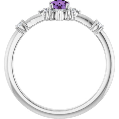 14k-white-gold-natural-amethyst-&-1/6-ctw-natural-diamond-ring