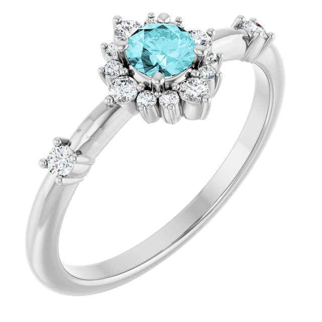 14k-white-gold-natural-blue-zircon-&-1/6-ctw-natural-diamond-halo-style-ring