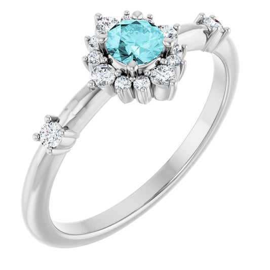 14k-white-gold-natural-blue-zircon-&-1/6-ctw-natural-diamond-halo-style-ring