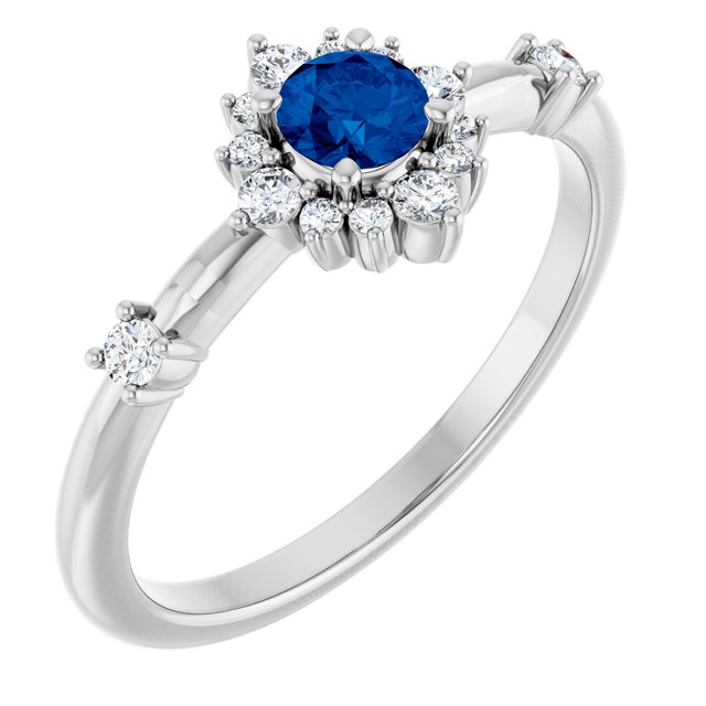 14k-white-gold-natural-blue-sapphire-&-1/6-ctw-natural-diamond-halo-style-ring