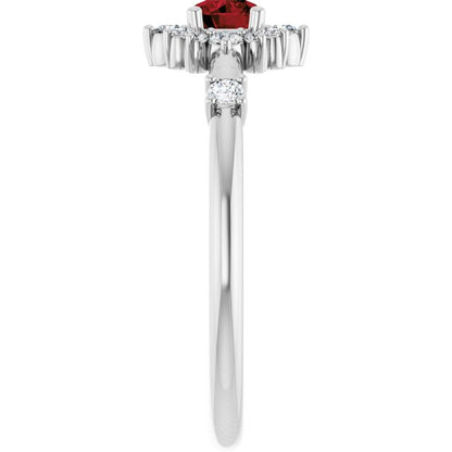 14k-white-gold-natural-mozambique-garnet-&-1/6-ctw-natural-diamond-halo-style-ring